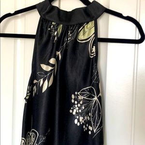 Patterned Satin Tank Top